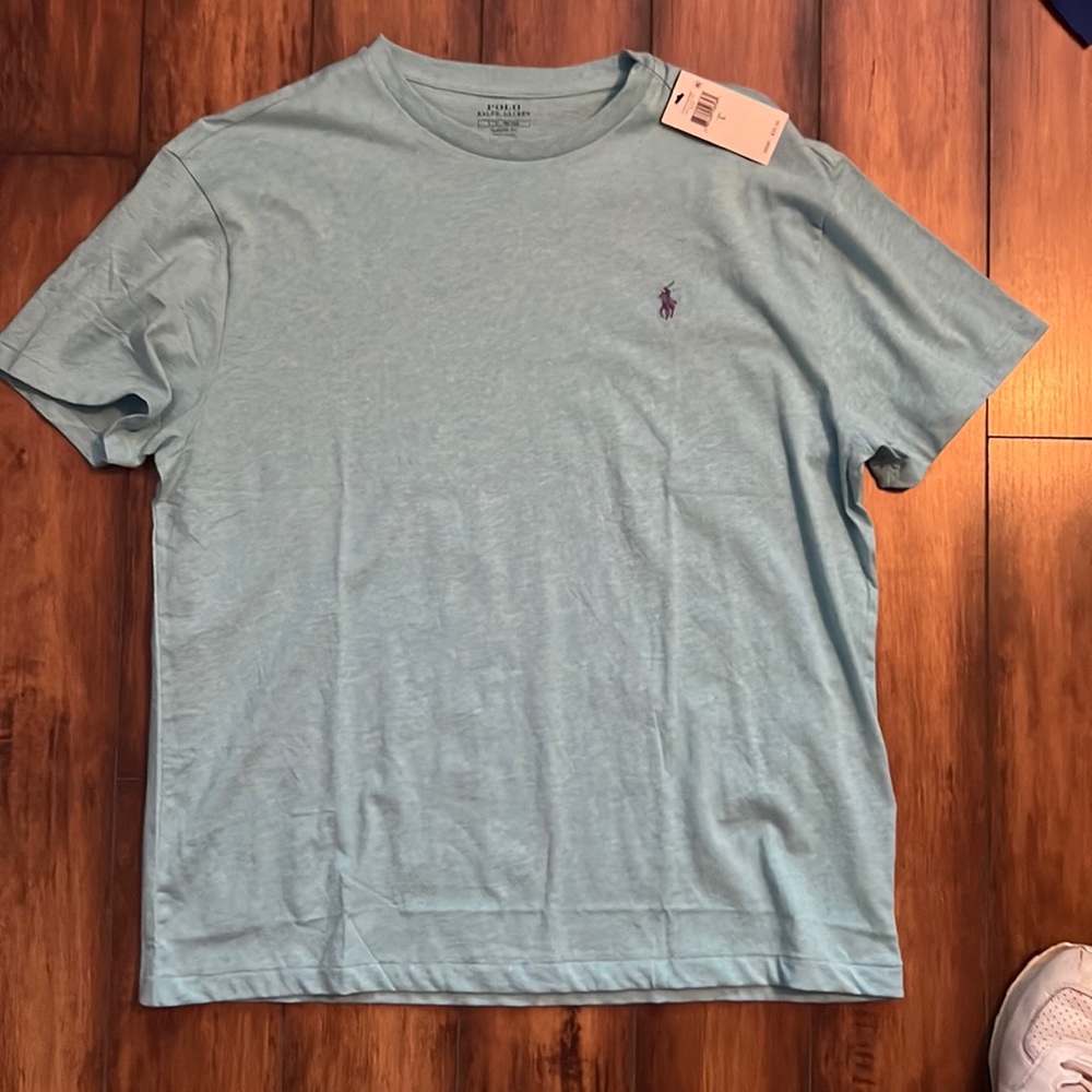 Mens Polo Ralph Lauren T-shirt size large color light blue